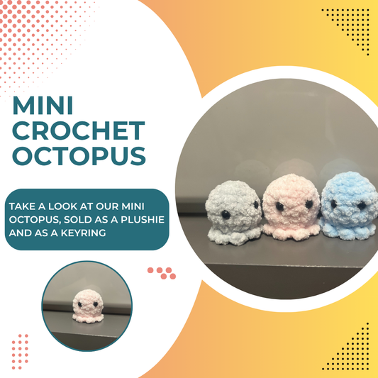 Mini Crochet Octopus Plushie - Handmade Soft Toy