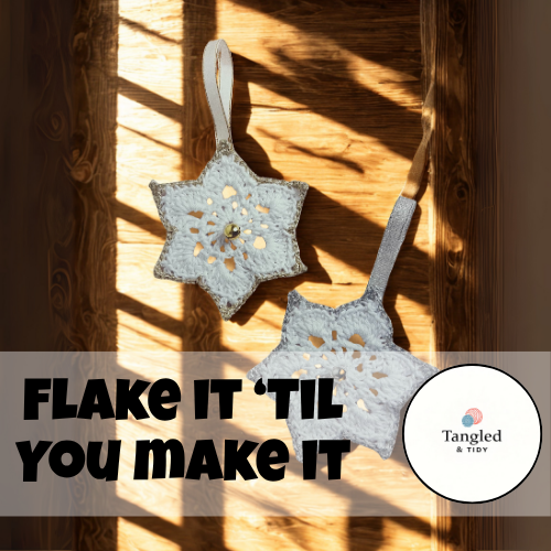 Flake It Til You Make It - Crochet Snowflake Pattern Template PDF Download
